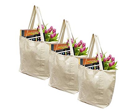 Custom canvas grocery bags
